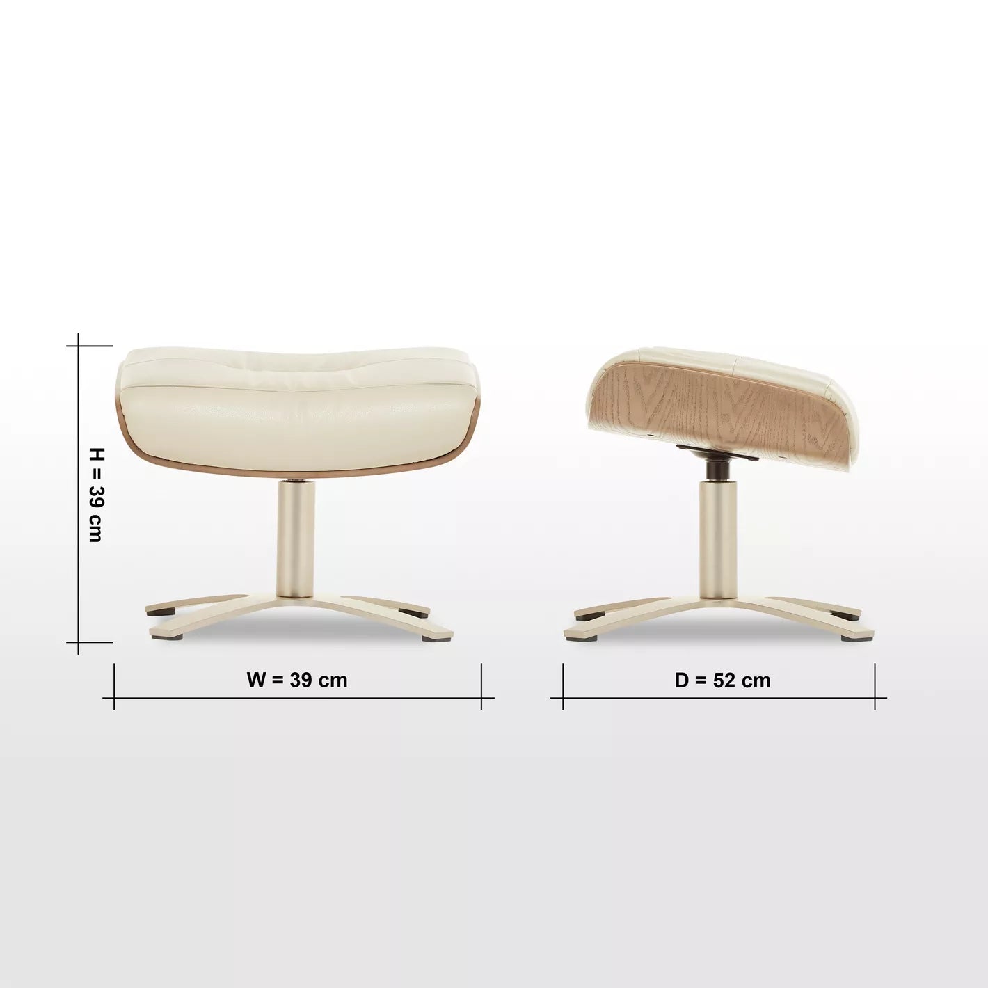 Leather Armchair With Stool, Luxurious Armchair And Footstool , Flair Arms, Fixed Seat And Back Cushions For Modern Office And Home - COOLBABY