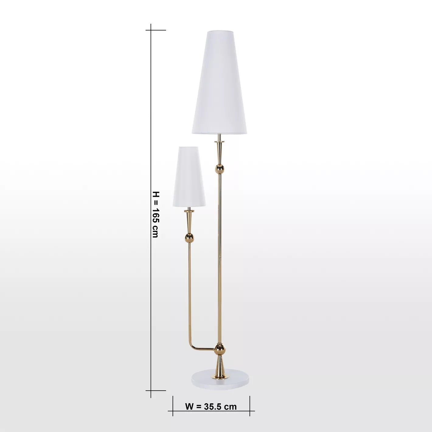 2-Light Metal Floor Lamp - 165 cm - COOLBABY