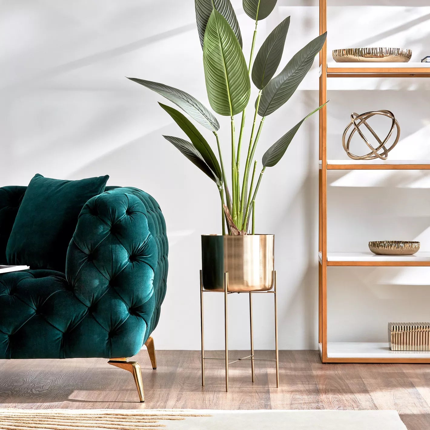 Home Decor Monomio Metal Planter with Stand - COOLBABY