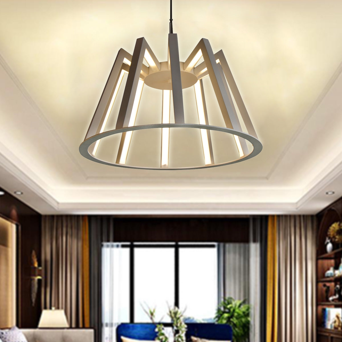 Modern Hanging Light - Satin White - COOLBABY