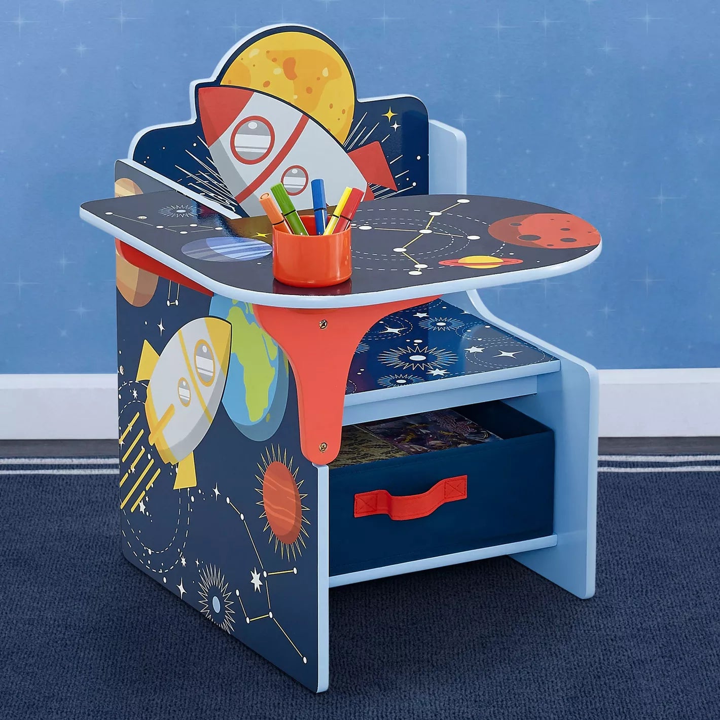 Space Adventures Chair Desk with Storage - COOLBABY