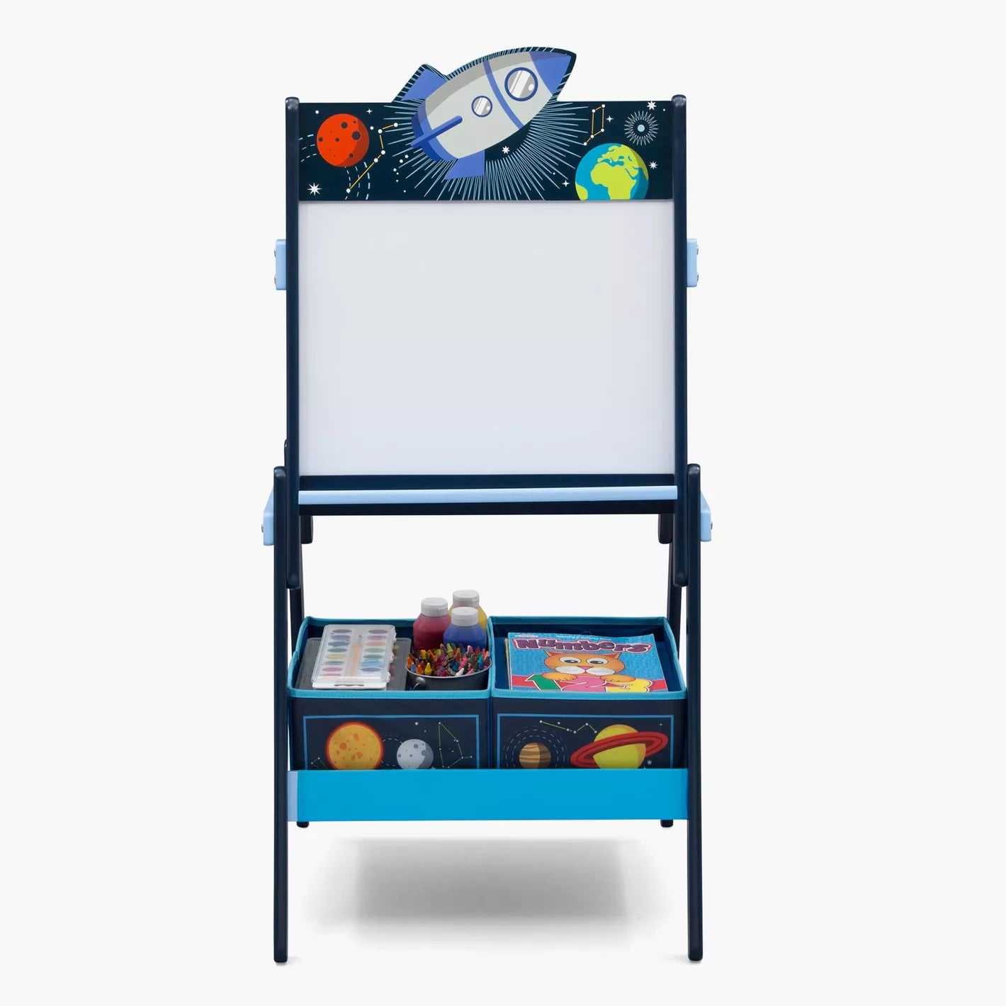 Space Adventures Wooden Activity Easel with Storage - COOLBABY