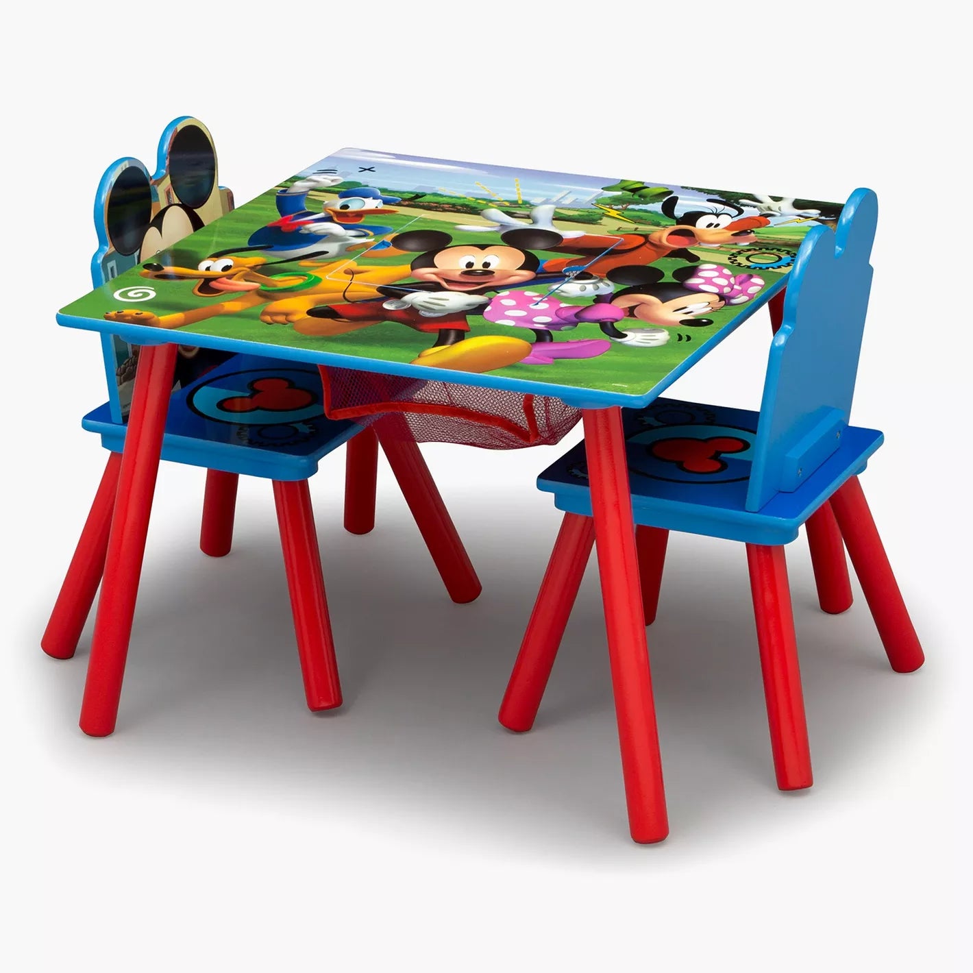 Disney Mickey Mouse 3-Piece Table and Chair Set with Storage - COOLBABY