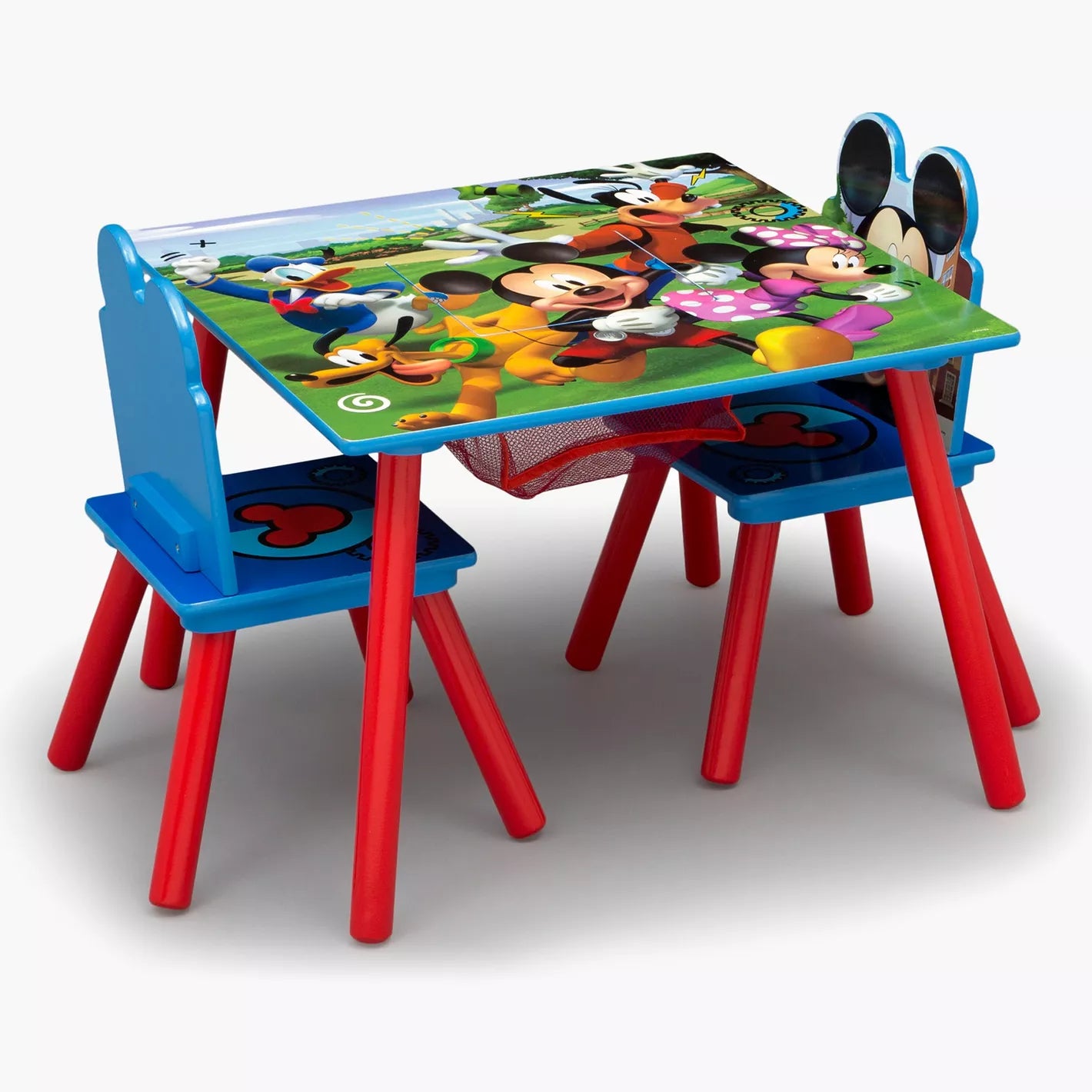 Disney Mickey Mouse 3-Piece Table and Chair Set with Storage - COOLBABY