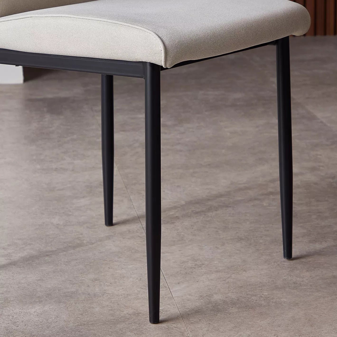 Modern Fabric Dining Chair, Metal Legs With Chrome Finish - COOLBABY