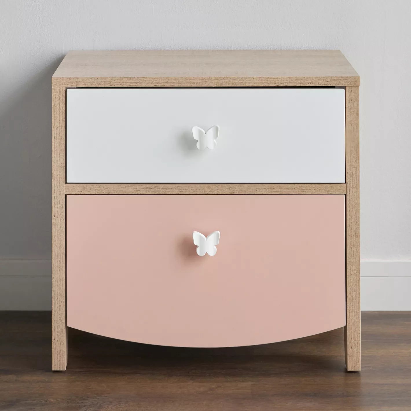 Charming Design Nightstand With Two Large Drawers - COOLBABY