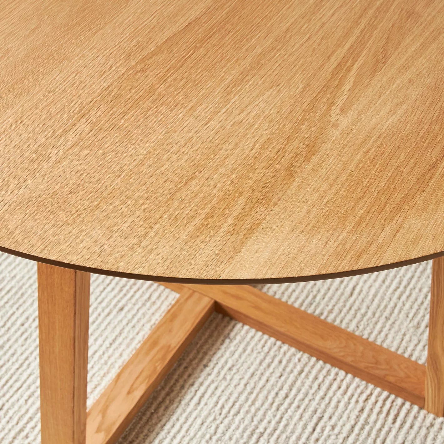 4-Seater Wood Dining Table, Round Table - 76H * 120W - COOLBABY