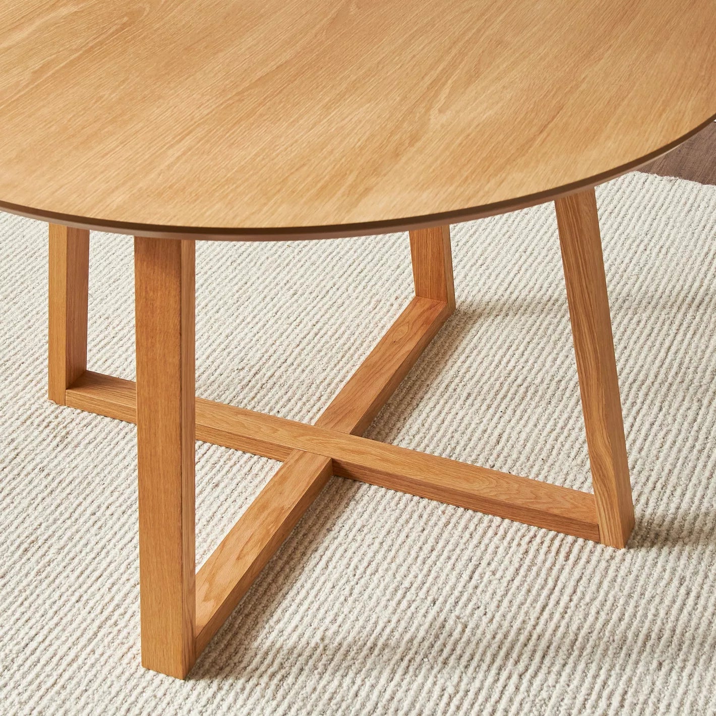 4-Seater Wood Dining Table, Round Table - 76H * 120W - COOLBABY