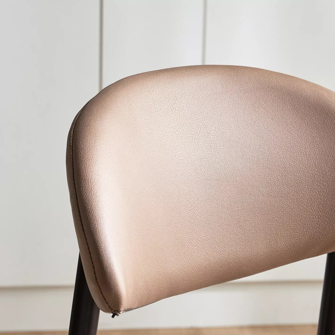 Leather Dining Chair With Metal Legs For Modern Areas - COOLBABY