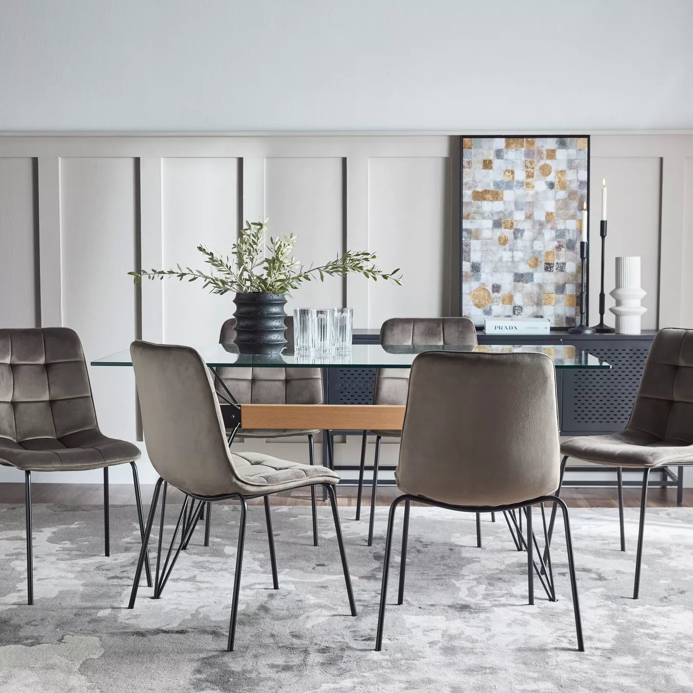 Fabric Dining Chair - 60 * 59 * 82 CM - COOLBABY