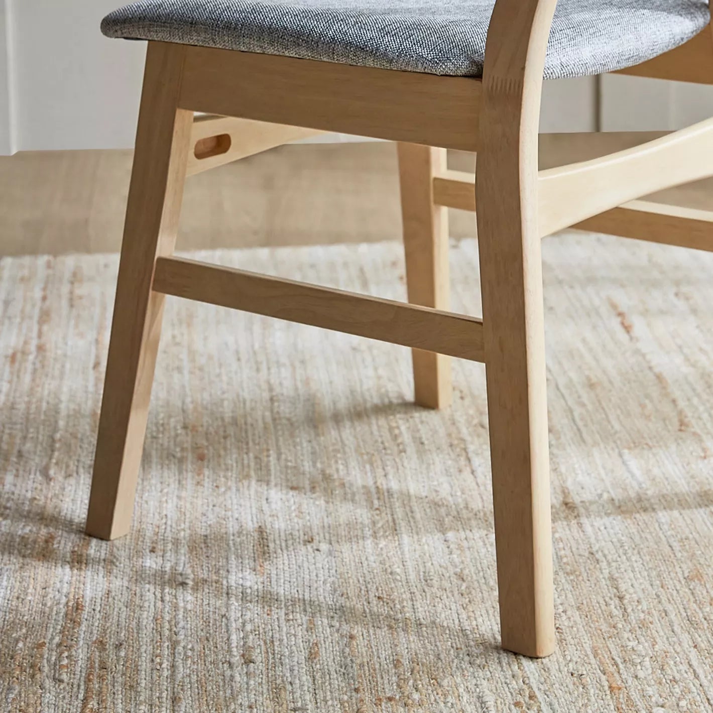 Fabric Dining Chair, Solid Wood Legs, Fabric Upholstery, Foam And Fiber Seat Filling For Living Areas - COOLBABY