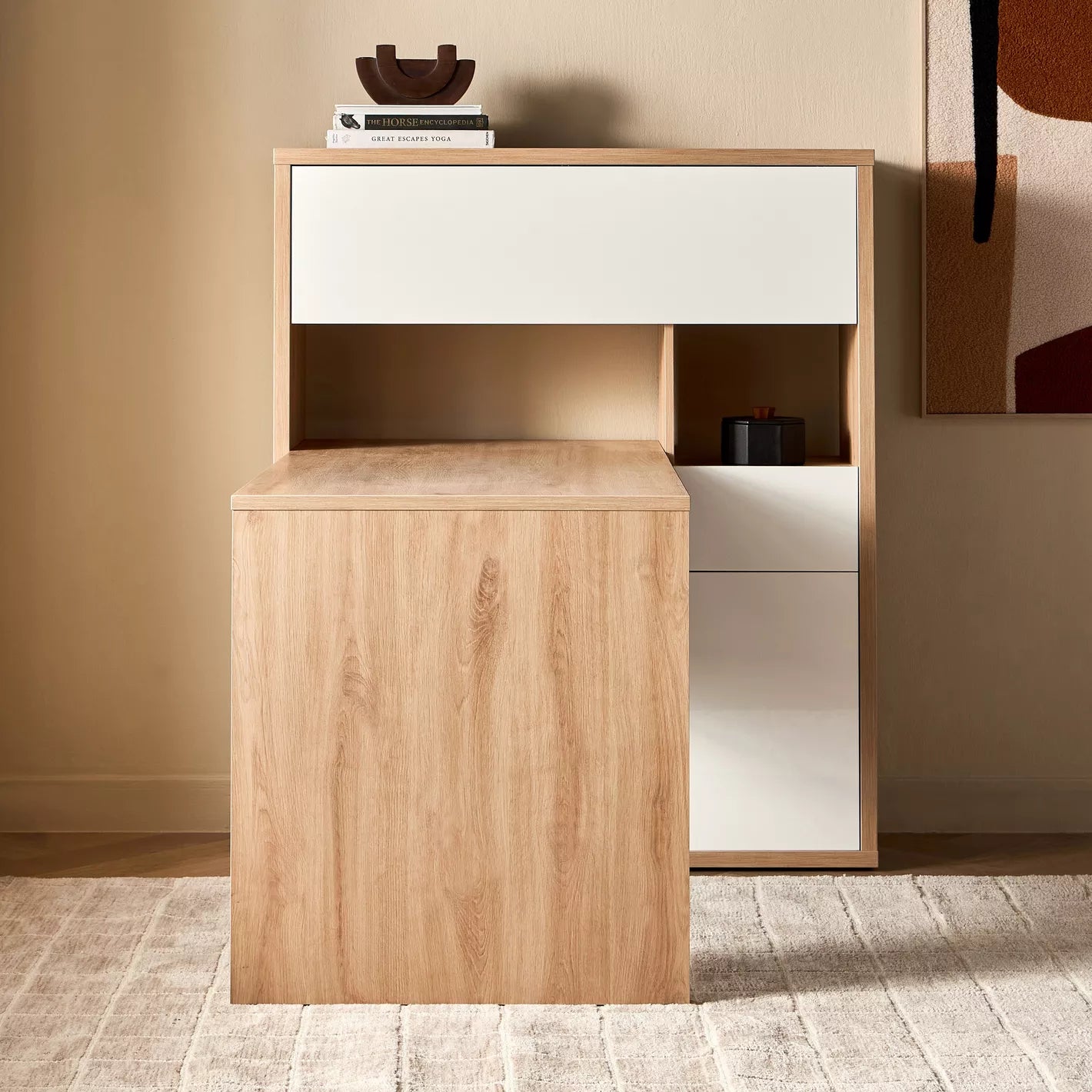 Study Desk with Bookcase For Maintaining An Organized Workstation - COOLBABY
