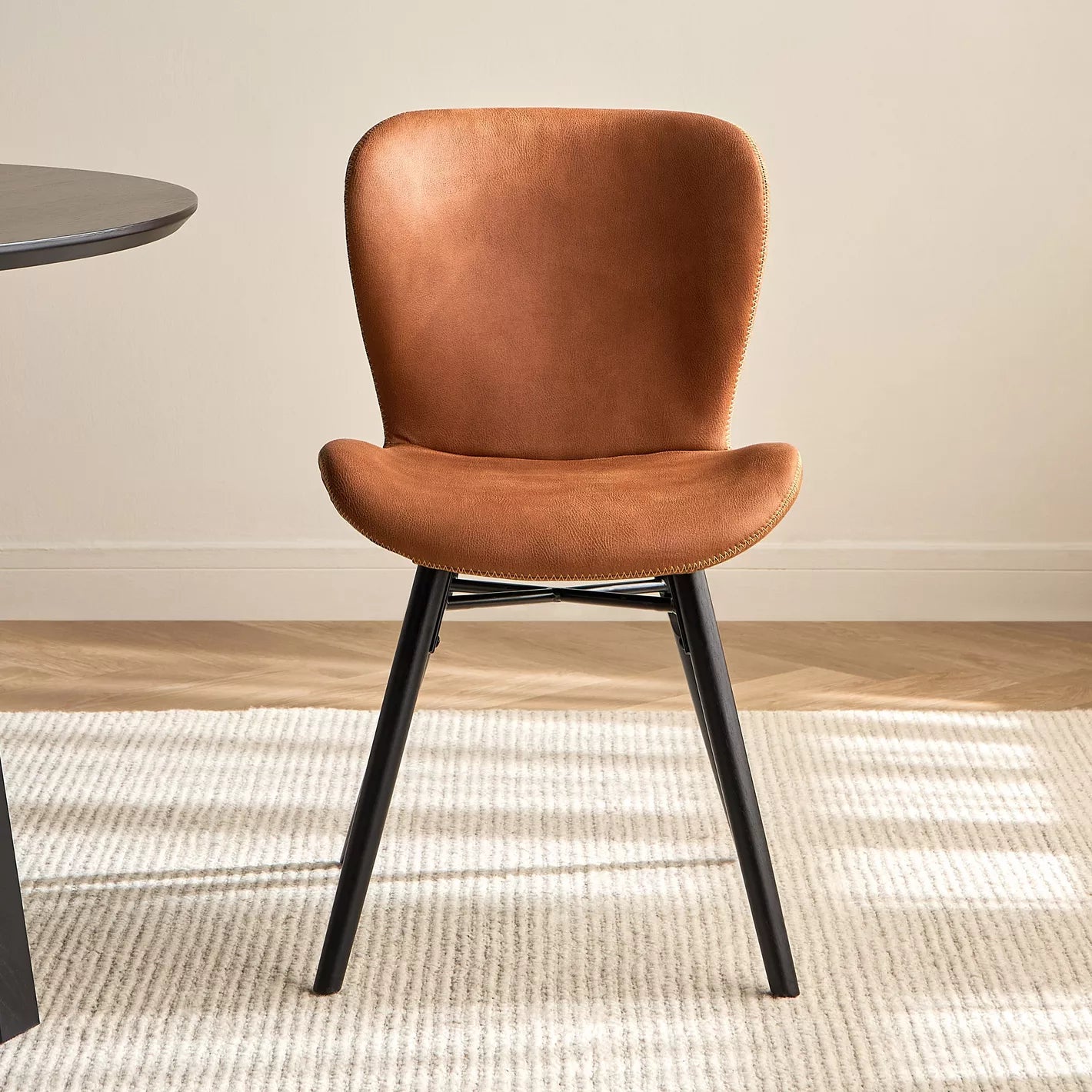 Modern Design Leather Dining Chair For Living Spaces - COOLBABY