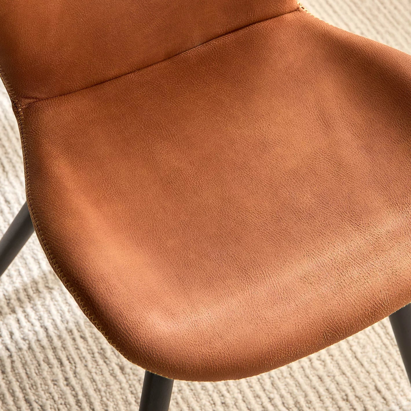 Modern Design Leather Dining Chair For Living Spaces - COOLBABY