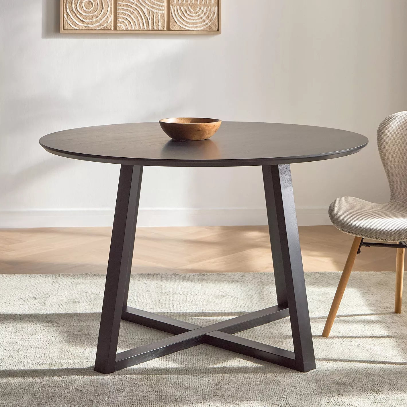 4-Seater Wood Dining Table, Round Table - 76H * 120W - COOLBABY