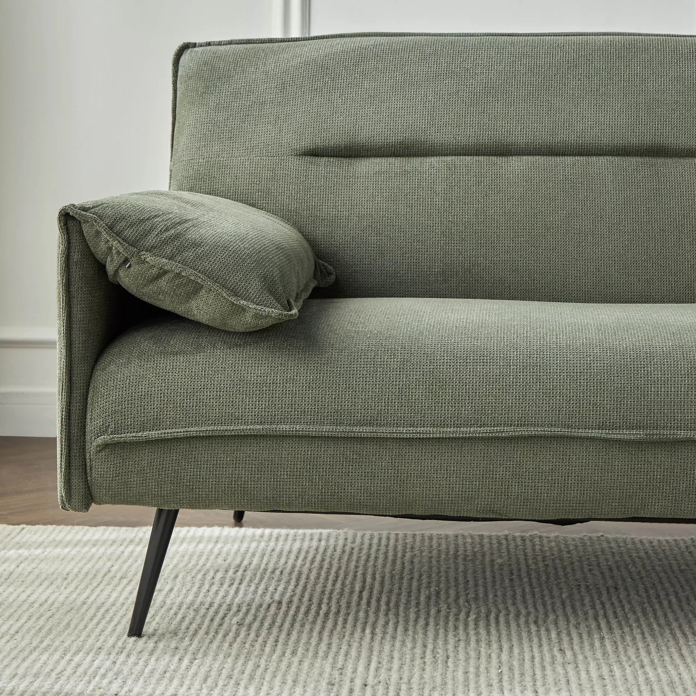 Elegant 3-Seater Fabric Sofa Bed for Modern Living Spaces - Green - COOLBABY