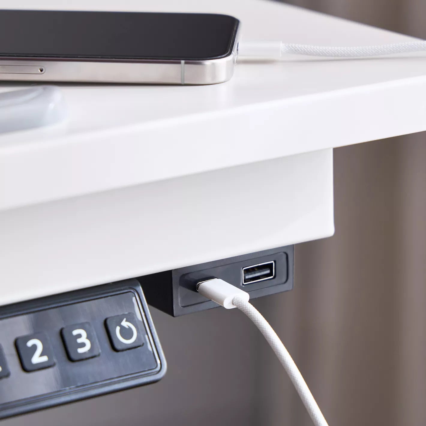 Smart Desk With A Large Drawer And USB Charging Port, Wire Organizer - Study Desk - COOLBABY