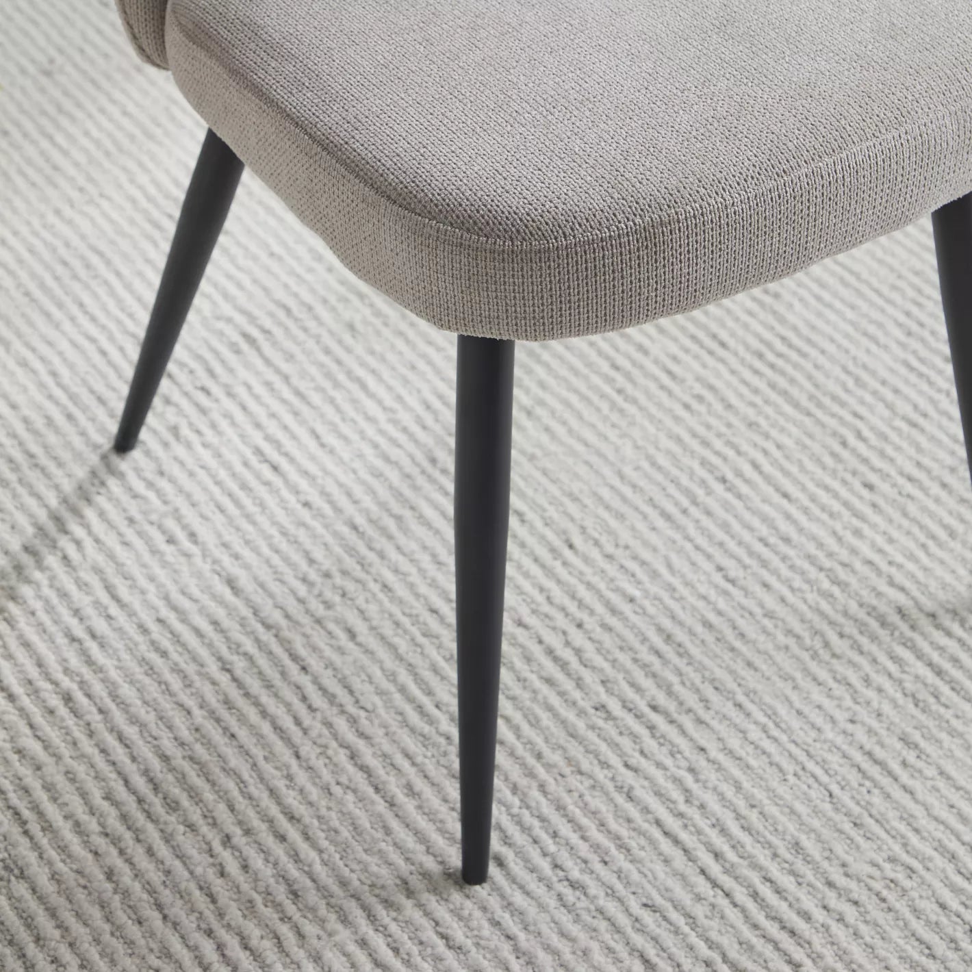 Modern Upholstered Fabric Dining Chair, Armless Design - COOLBABY