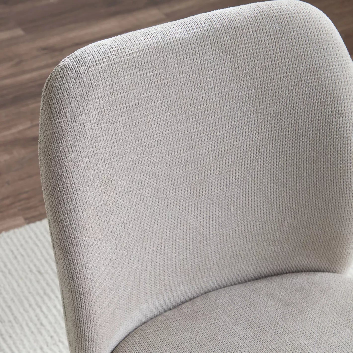 Modern Upholstered Fabric Dining Chair, Armless Design - COOLBABY