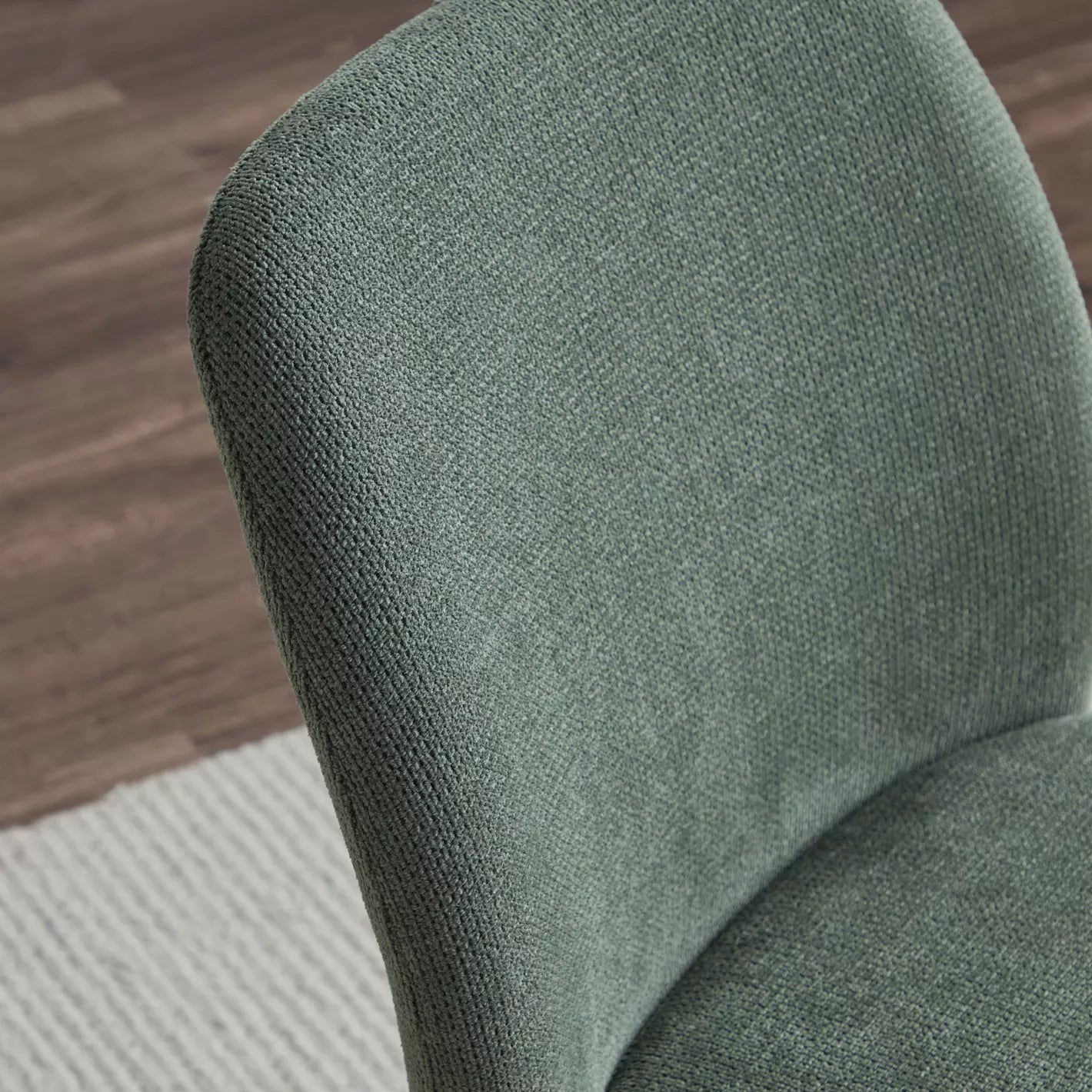 Modern Upholstered Fabric Dining Chair, Armless Design - COOLBABY