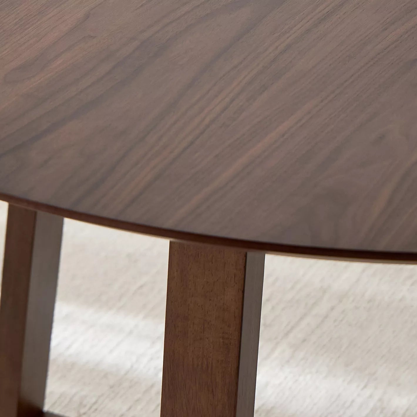 4-Seater Wood Dining Table, Round Table - 76H * 120W - COOLBABY