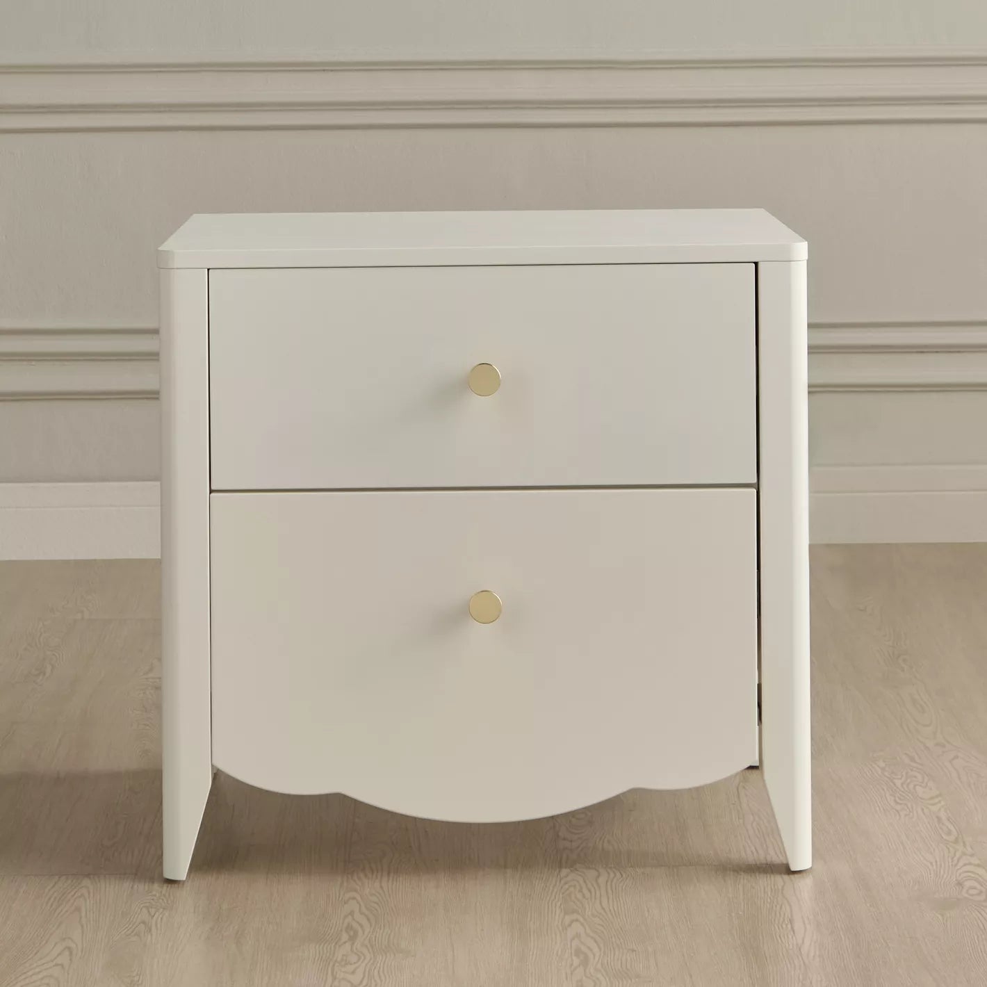Timeless Design Nightstand With Two Spacious Drawers For Organizing - COOLBABY