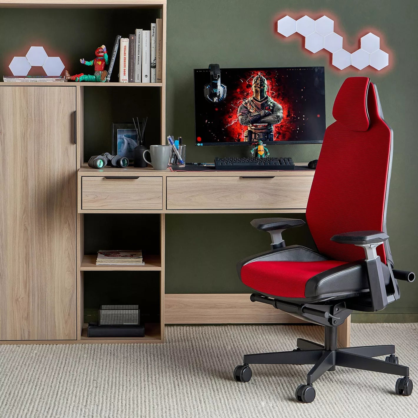 Luxury Racer Gaming Chair with Adjustable Lumbar Support And Headrest - COOLBABY