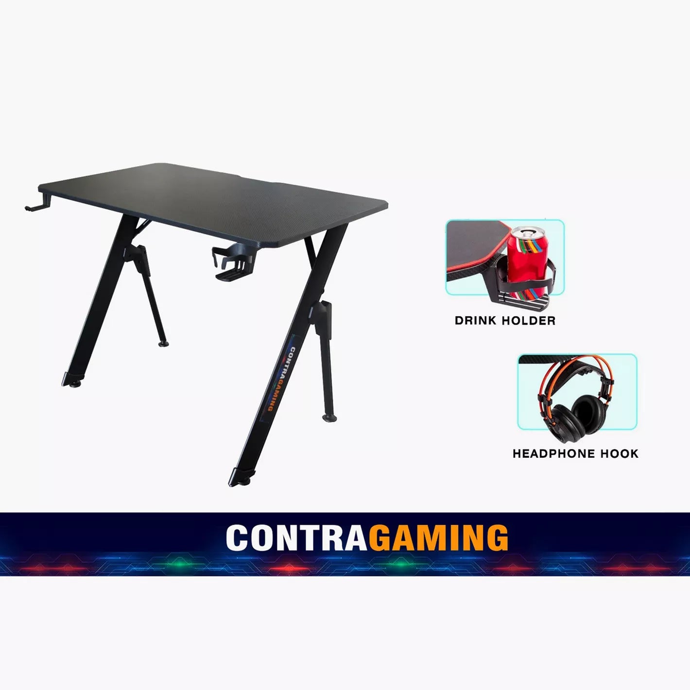 Contra Gaming, Modern Design Gaming Desk - COOLBABY