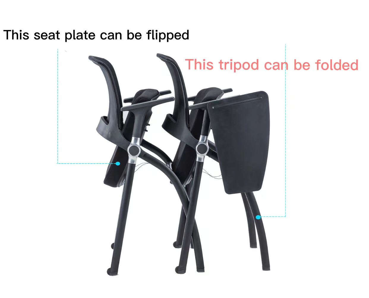 Training Chair with Casters - Black - COOLBABY