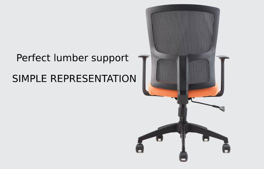 Medium Back Swivel Office Chair - Black - COOLBABY