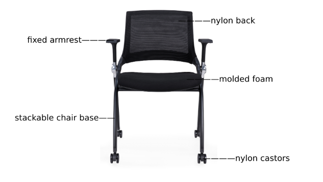 Training Chair with Casters - Black - COOLBABY