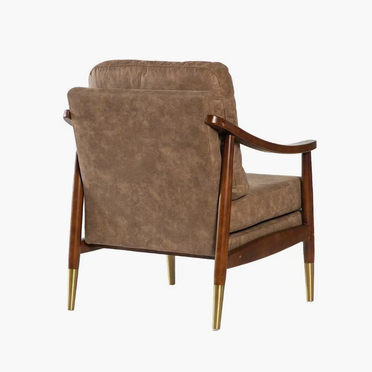 Fabric Accent Chair with Solid Wood Frame – Modern Upholstered Armchair for Living Room