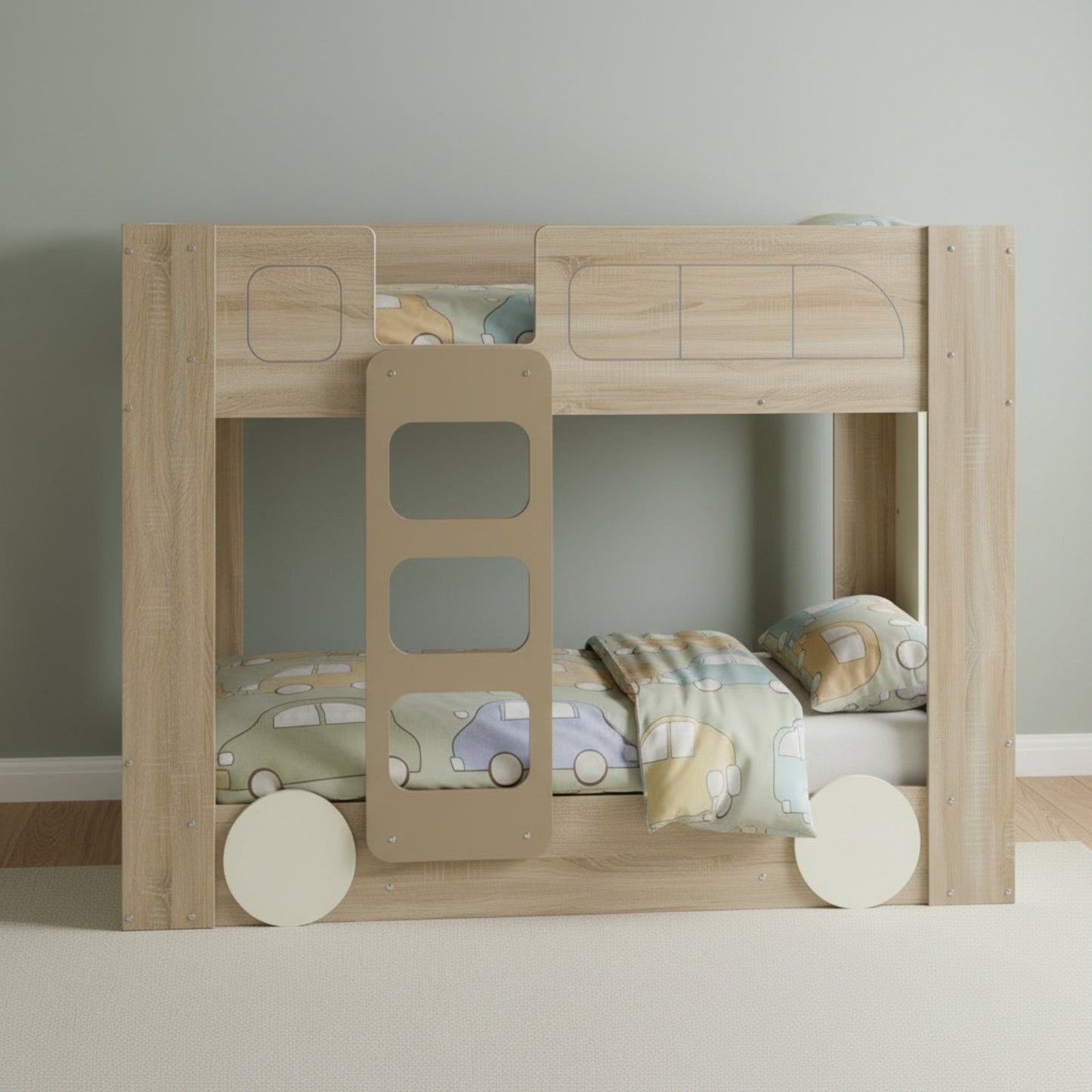 Doubledecker Single Bunk Bed 90x190 cm | Modern Wooden Kids Bunk Bed
