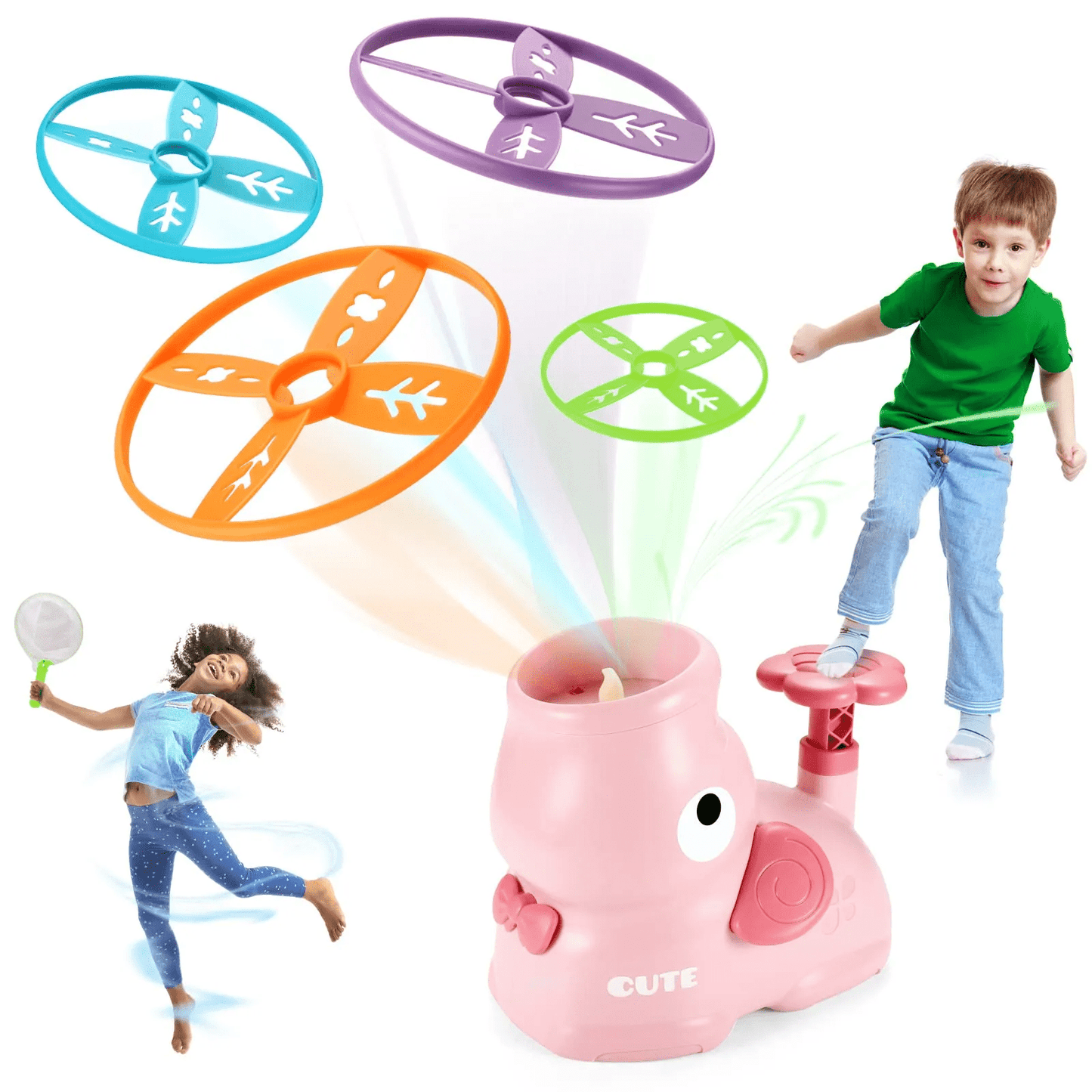 COOLBABY Outdoor Disc Launcher Game Set for Kids - Safe and Fun Family Activity - COOL BABY