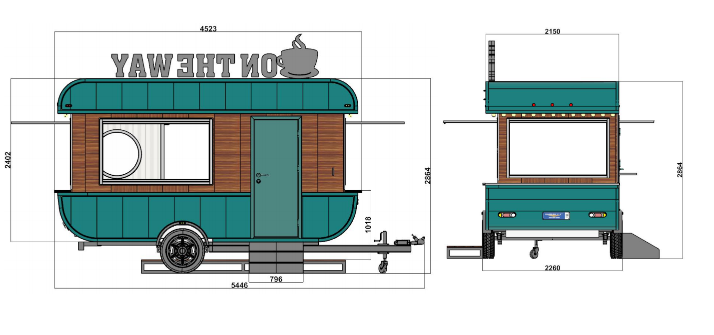 Small Electric Food Truck Moving Snack Restaurant Street Popular Food Trailer & Ice Cream Truck Mobile Food Cart Can Be Customized - COOLBABY