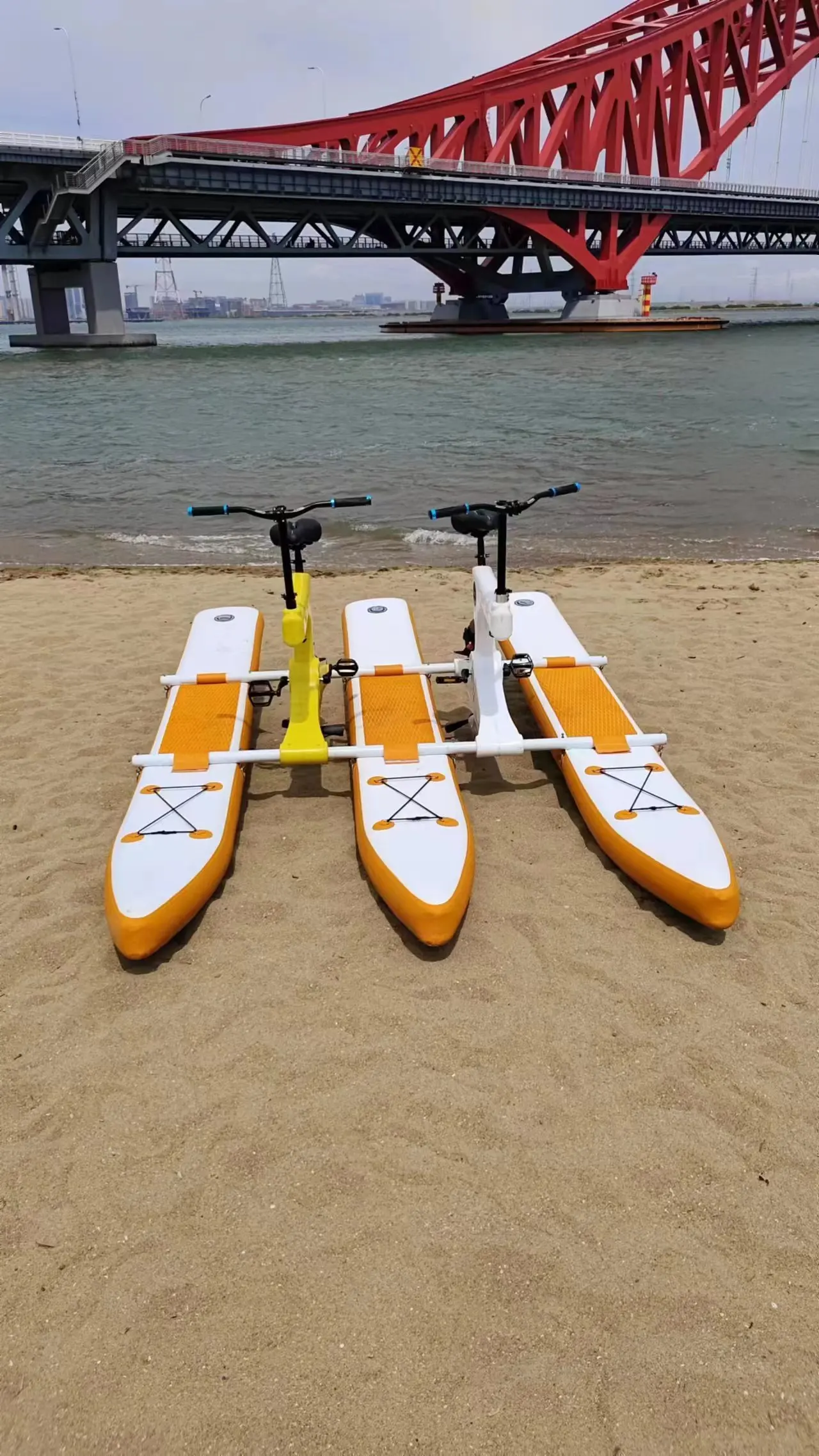 Double Person Floating Inflatable Hydro Waterbike Water Bicycle Bike Pedal Boats Floating Bicycle - COOLBABY
