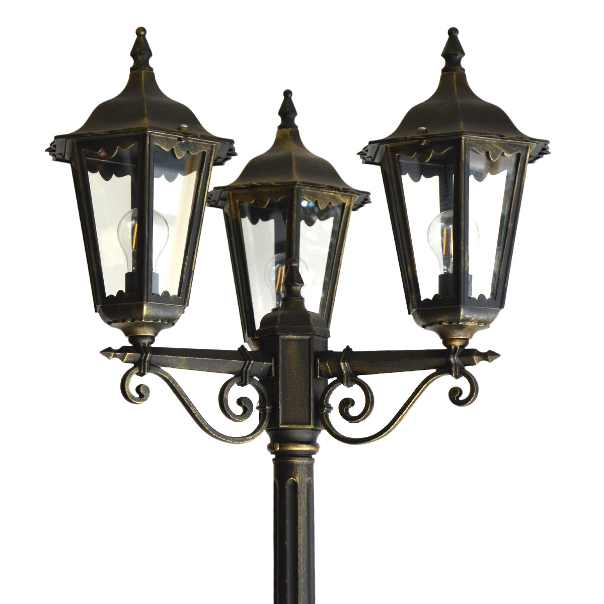 Pole Light 2.3M 3Heads - Black Gold - COOLBABY