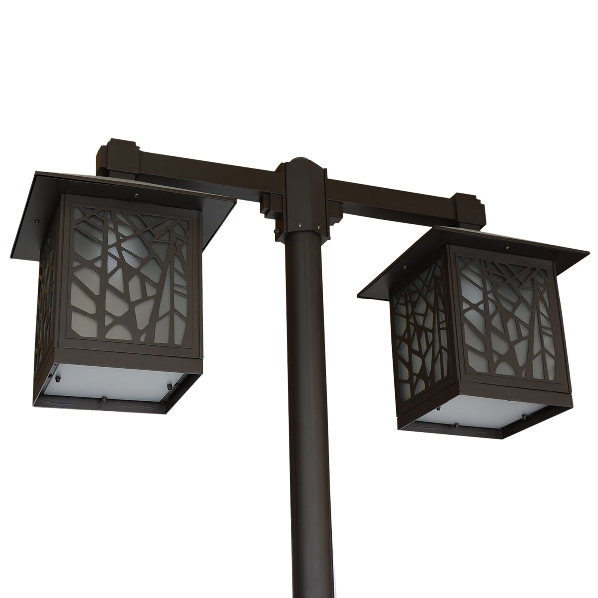 Post Light With Stainless Steel Fastening Parts - Brown - COOLBABY