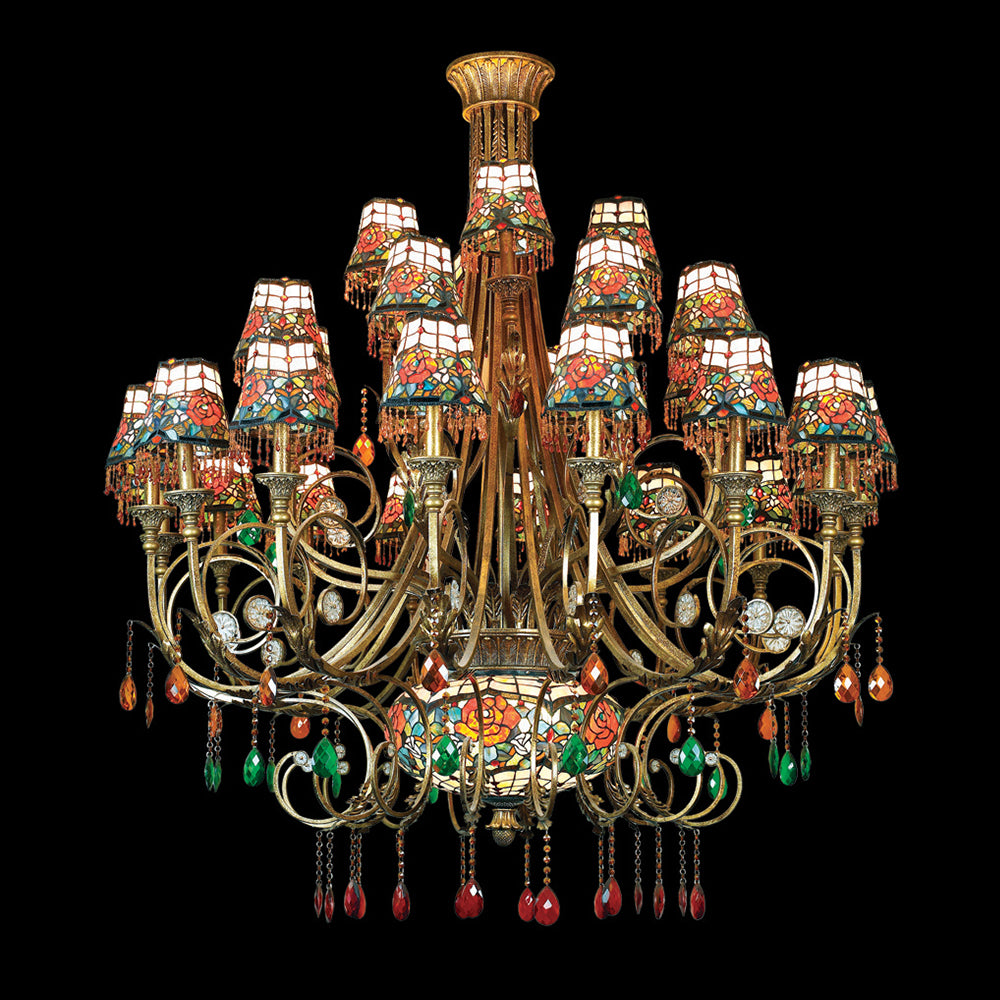Luxury Vintage Chandelier 220-240V - Brass E14 - COOLBABY