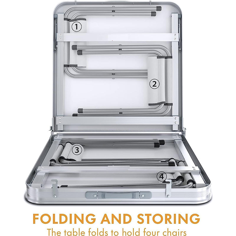 Outdoor folding table Aluminum folding table and chair portable stall table Folding table exhibition industry promotion picnic table - COOLBABY