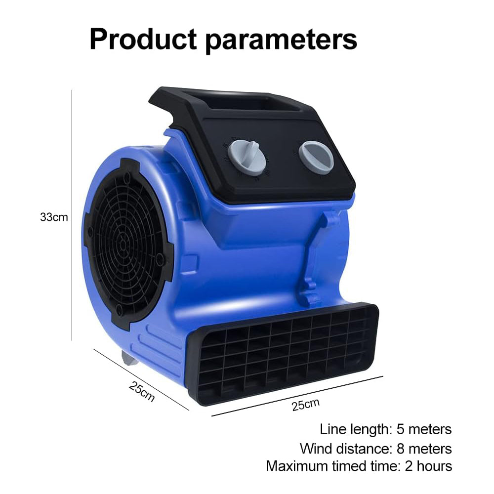 COOLBABY Home 300W Small Floor Blow Dryer,3-Speed Mini Mighty Centrifugal Air Mover,Dryer Utility Blower Fan ZRW-3135 - COOLBABY