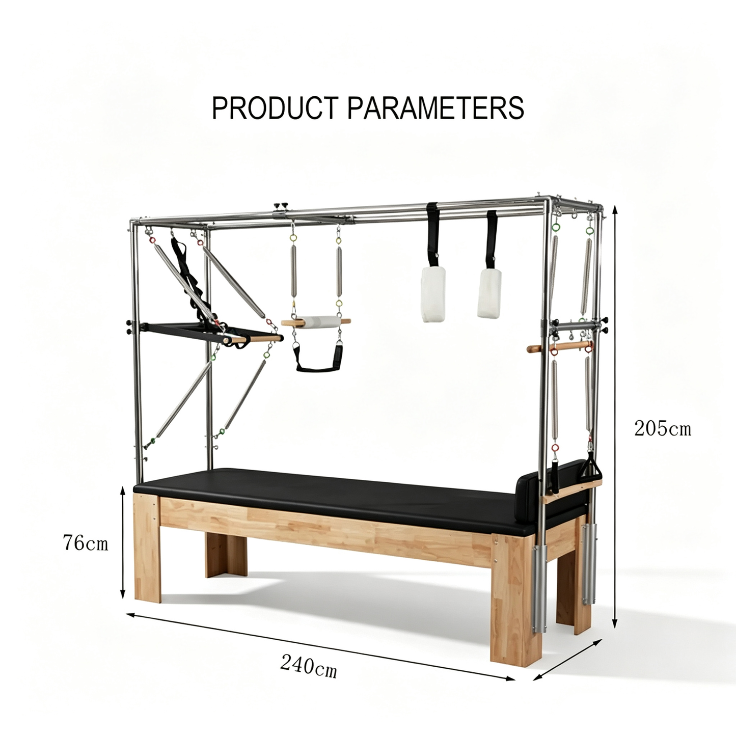 COOLBABY SSZ-GJC01 Pilates Reformer Solid Wood Loft Bed