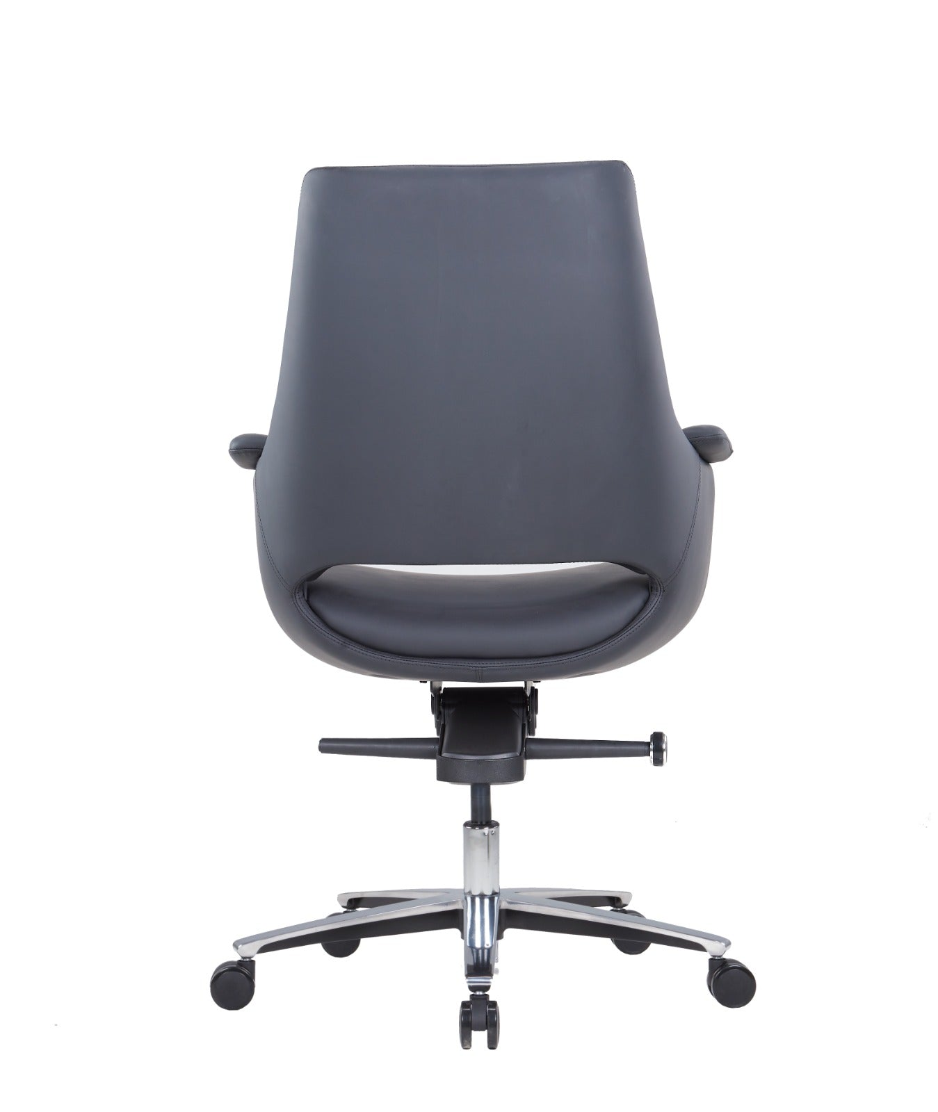 Executive Medium-Back Leather Office Chair with Adjustable Comfort - COOLBABY