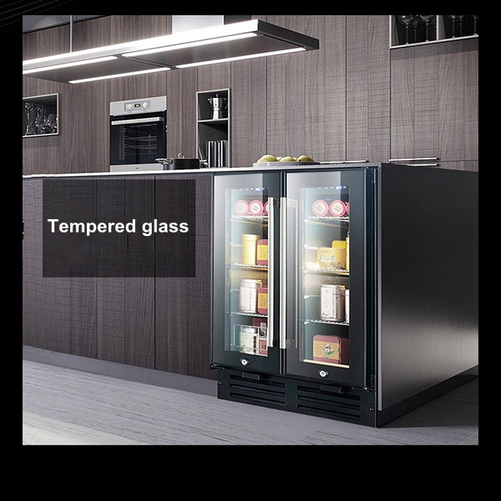 Double-door Small Constant-Temperature Ice Bar Wine Cabinet,Home living room freezer,Wine Cabinet - COOLBABY