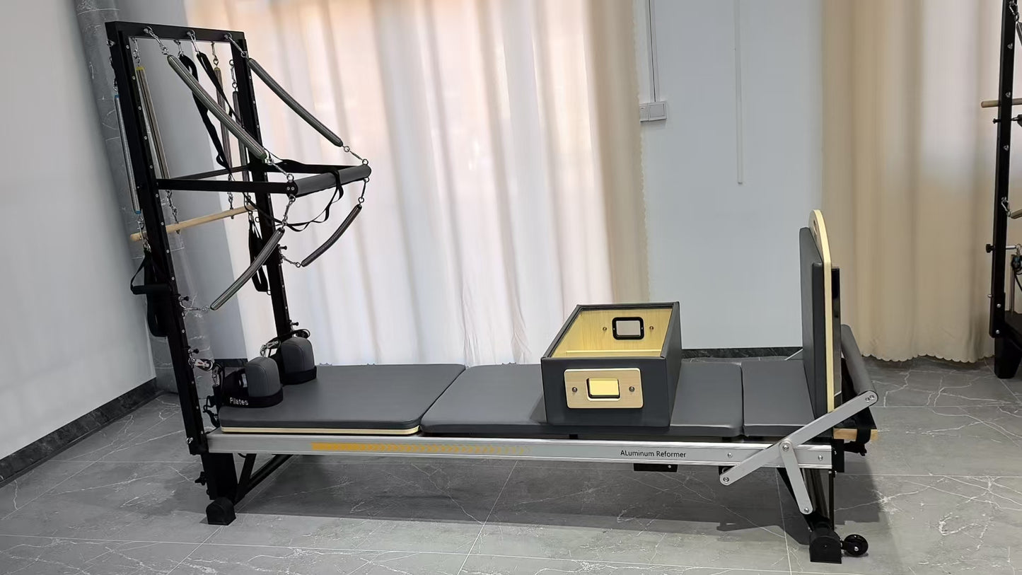 Professional Studio Training Aluminum Pilates Reformer with Trapeze Home Commercial Pilates Equipment Tower