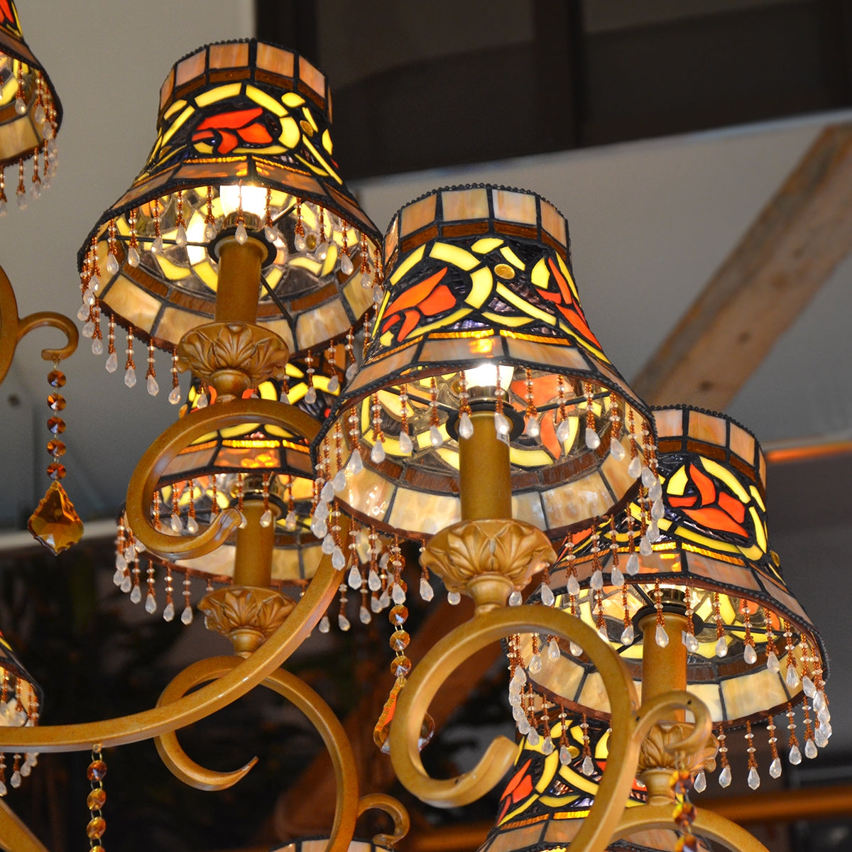 Elegant Vintage Chandelier 24 Arms - Brass - COOLBABY