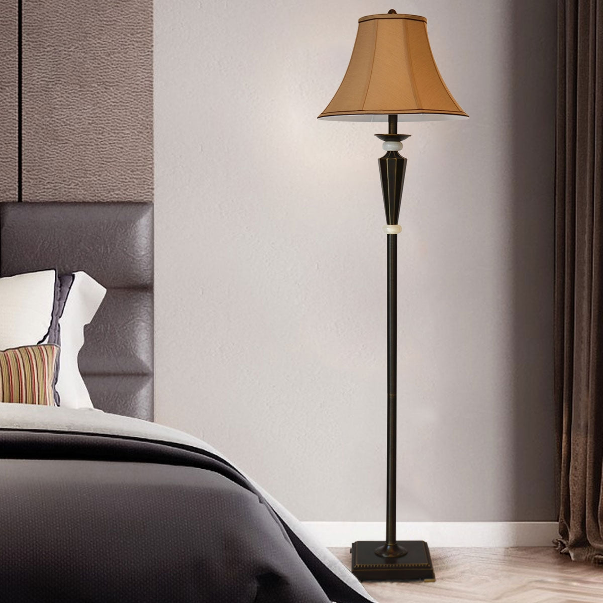 Elegant and Timeless Design Floor Lamp - Bronze / Beige - COOLBABY