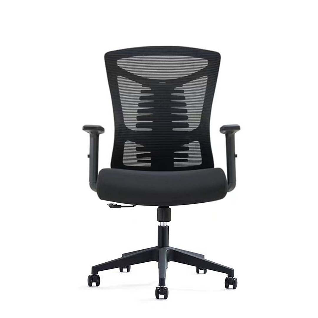 COOLBABY Ergonomic Low Back Office Chair with Mesh Back, 4D Sponge Cushion, Adjustable Armrests - COOLBABY