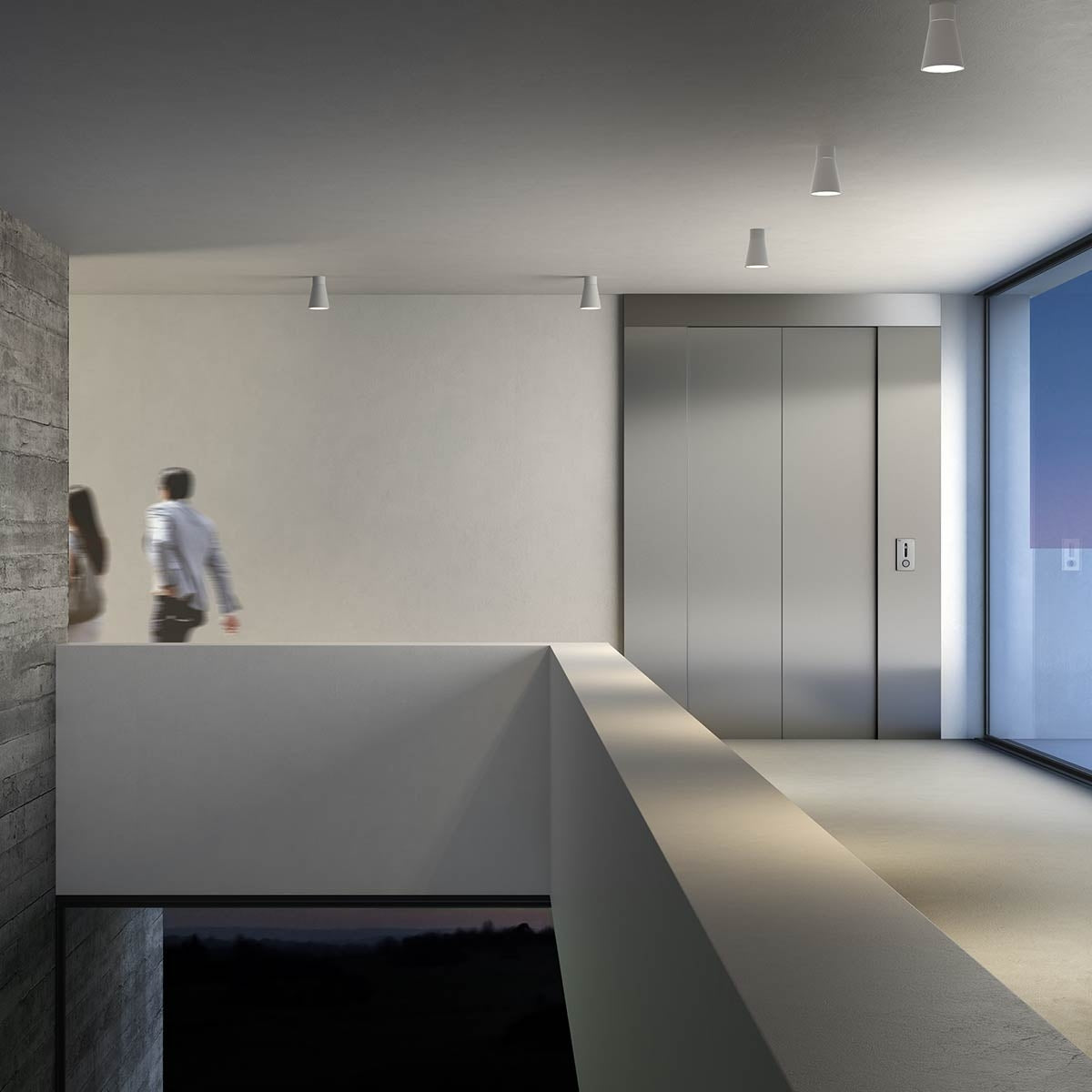 Outdoor Surface Ceiling Light 15W 3000K IP65 H1364 - White - COOLBABY