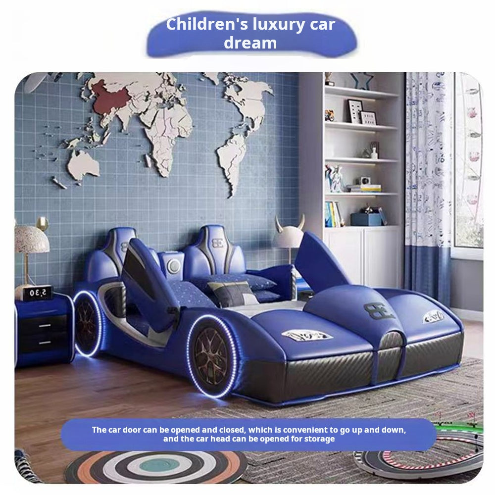 COOLBABY ZLJ1130 Children's Bed Boys Bed Car Style Single Bed - COOLBABY